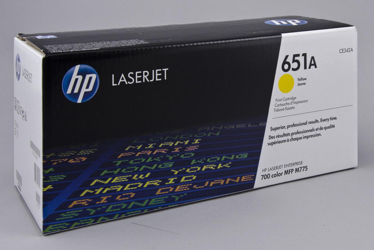 HP Original 651A Toner gelb 16.000 Seiten (CE342A) von HP Inc.