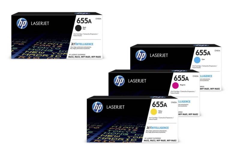 HP Original 655A Toner 4er Set schwarz, cyan, magenta, gelb von HP Inc.