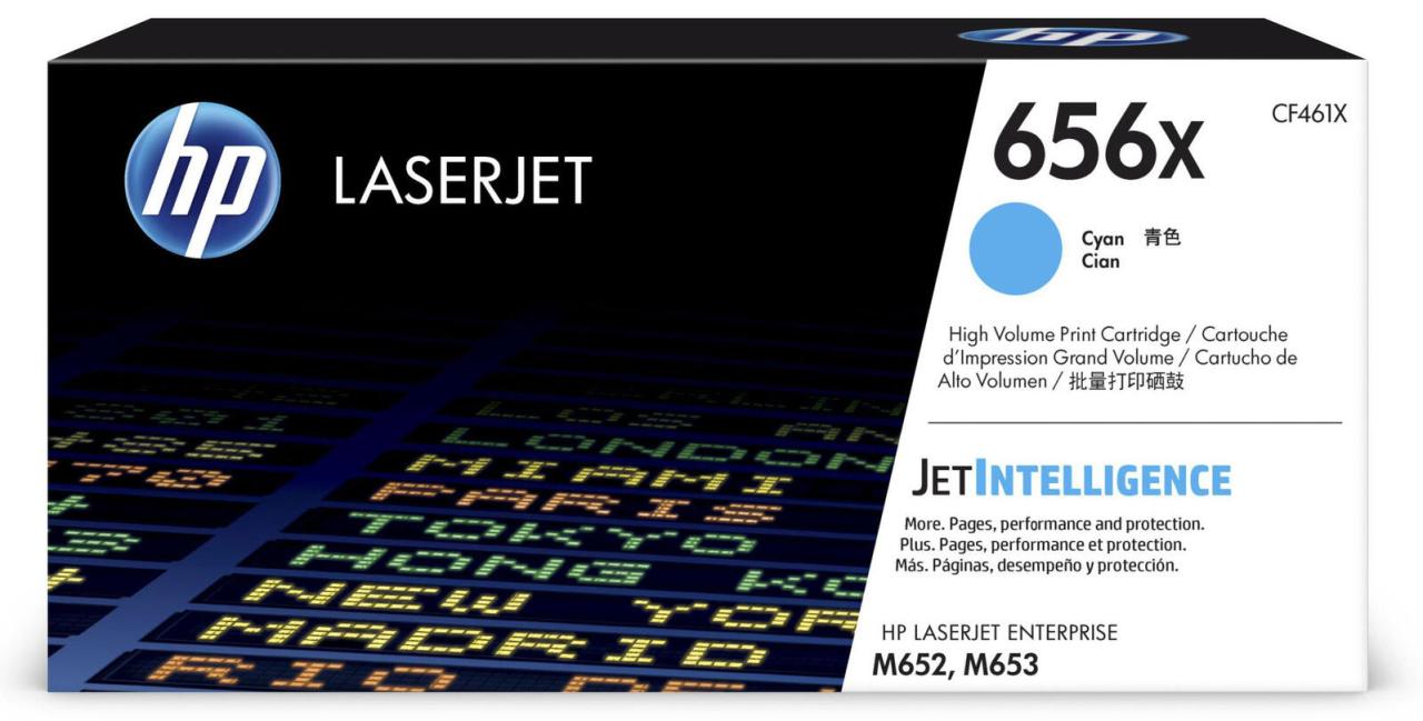 HP Original 656X Toner cyan hohe Kapazität 22.000 Seiten (CF461X) von HP Inc.