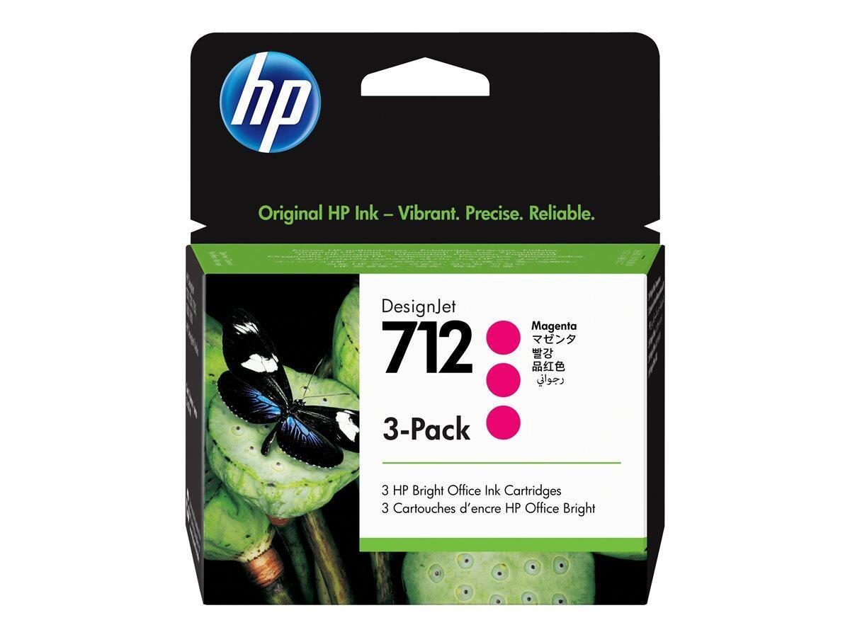 HP Original 712 Druckerpatronen 3er Pack magenta 29ml (3ED77A) von HP Inc.