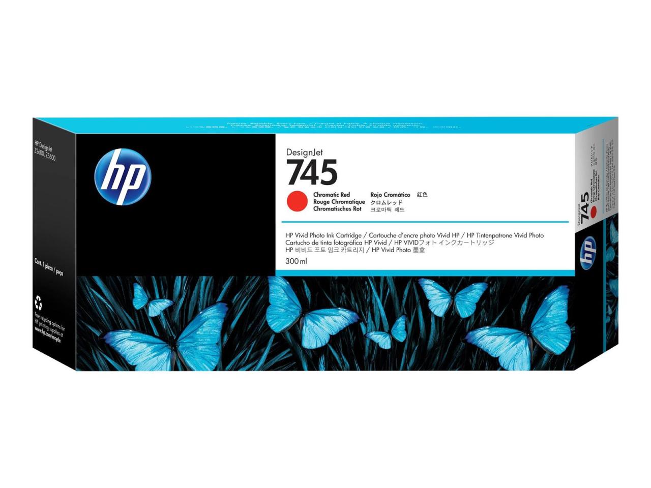 HP Original 745 Druckerpatrone - chromatic rot (F9K06A) von HP Inc.