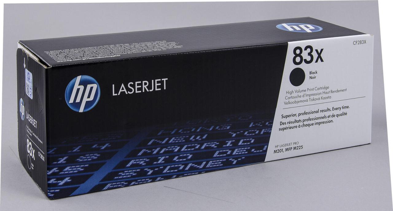 HP Original 83X Toner schwarz hohe Kapazität 2.200 Seiten (CF283X) von HP Inc.
