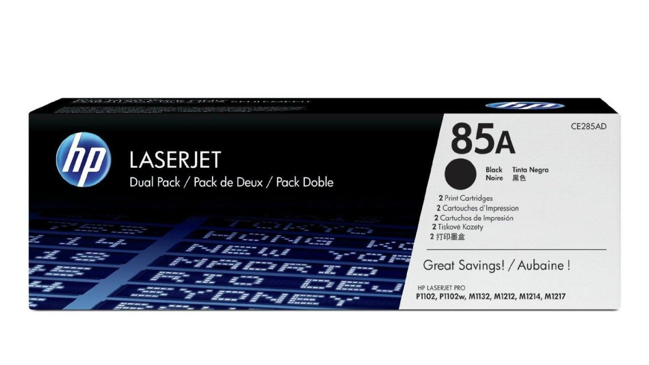 HP Original 85A Toner Doppelpack schwarz 2 x 1.600 Seiten (CE285AD) von HP Inc.