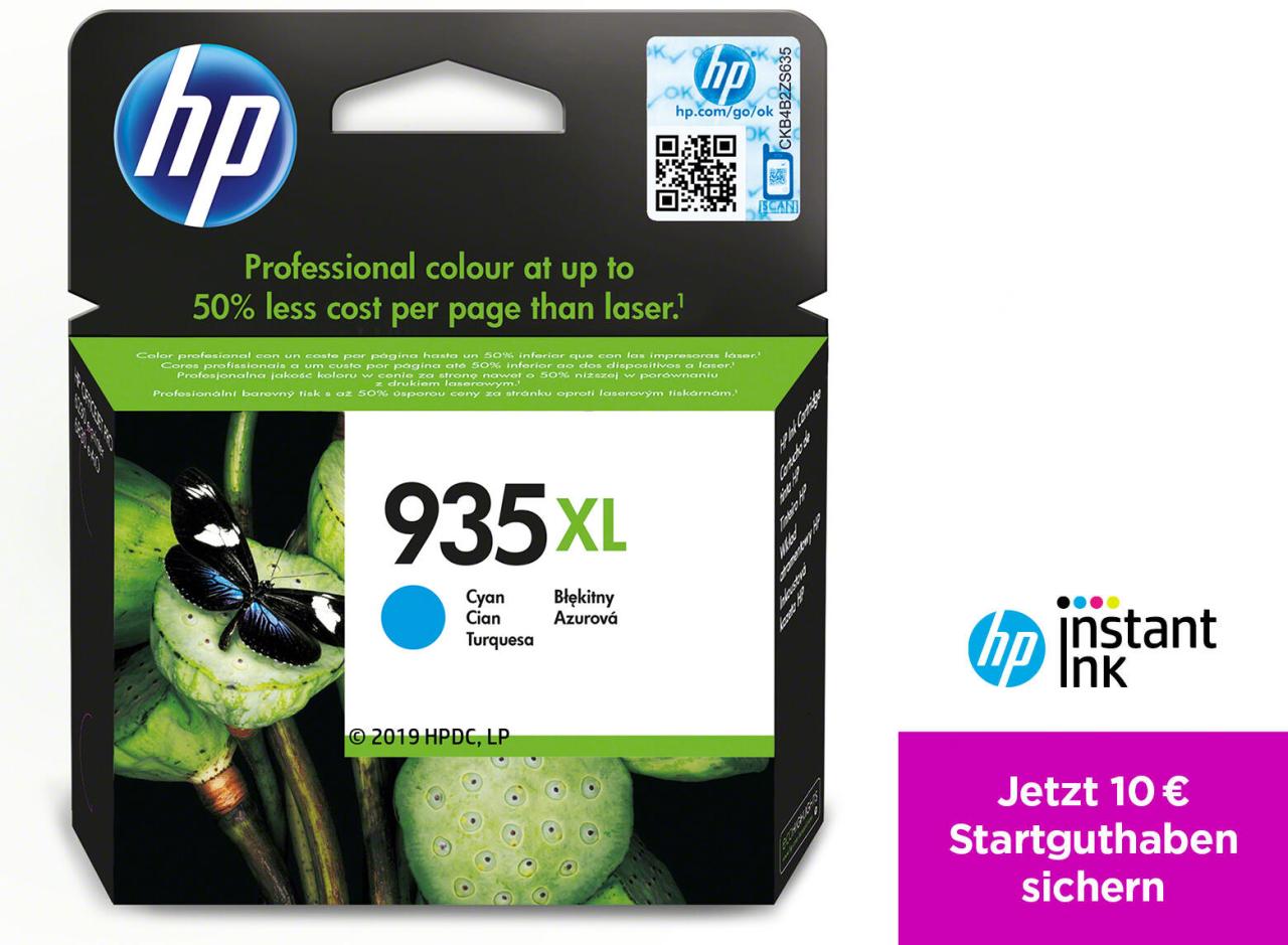 HP Original 935XL Druckerpatrone cyan 825 Seiten 9,5ml (C2P24AE) von HP Inc.