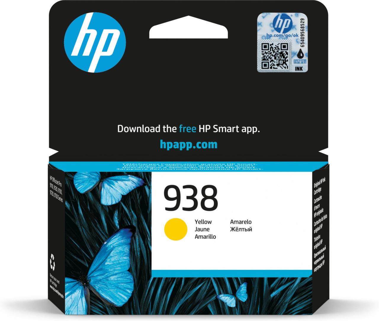 HP Original 938 Druckerpatrone - gelb (4S6X7PE) von HP Inc.