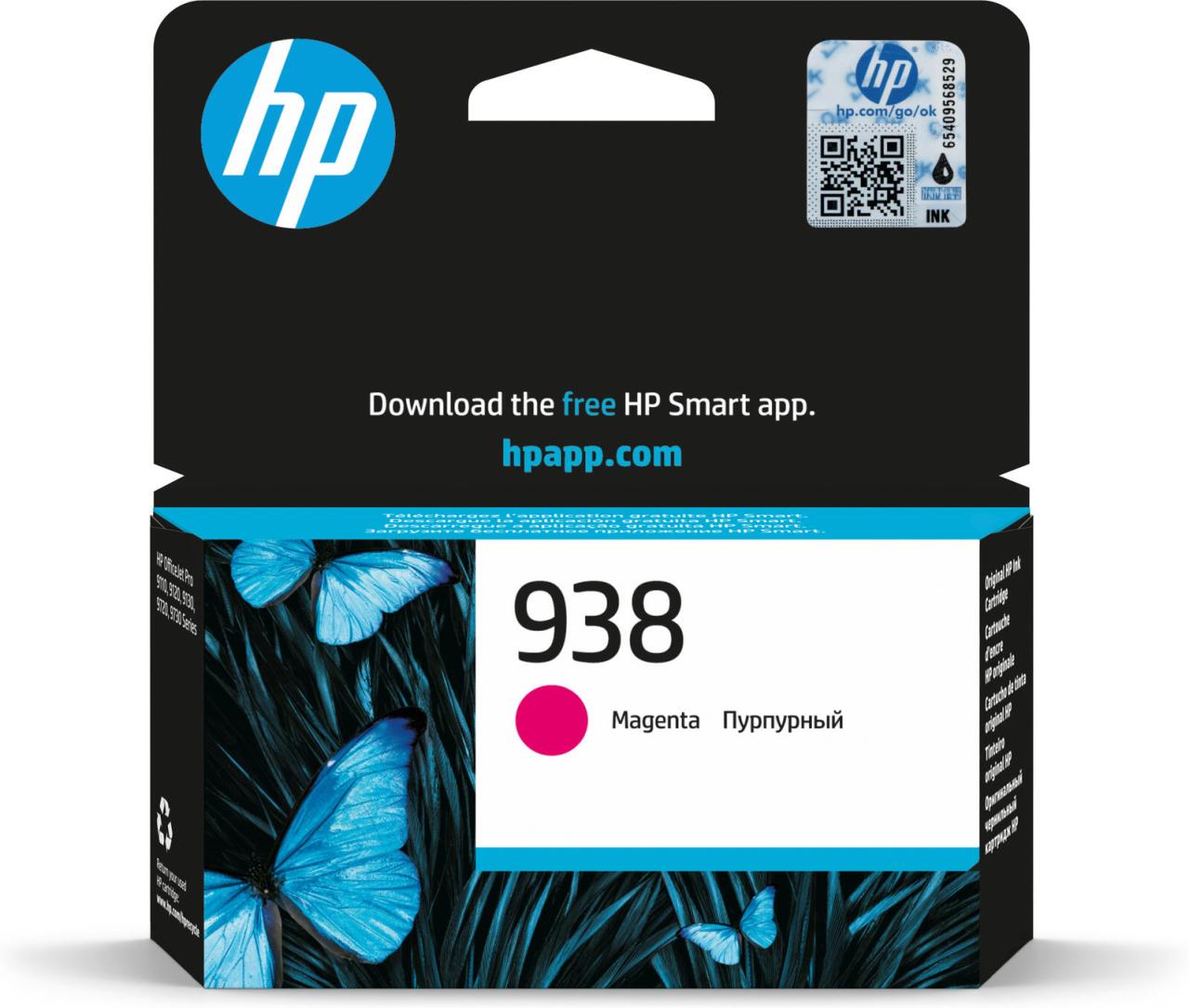 HP Original 938 Druckerpatrone - magenta (4S6X6PE) von HP Inc.