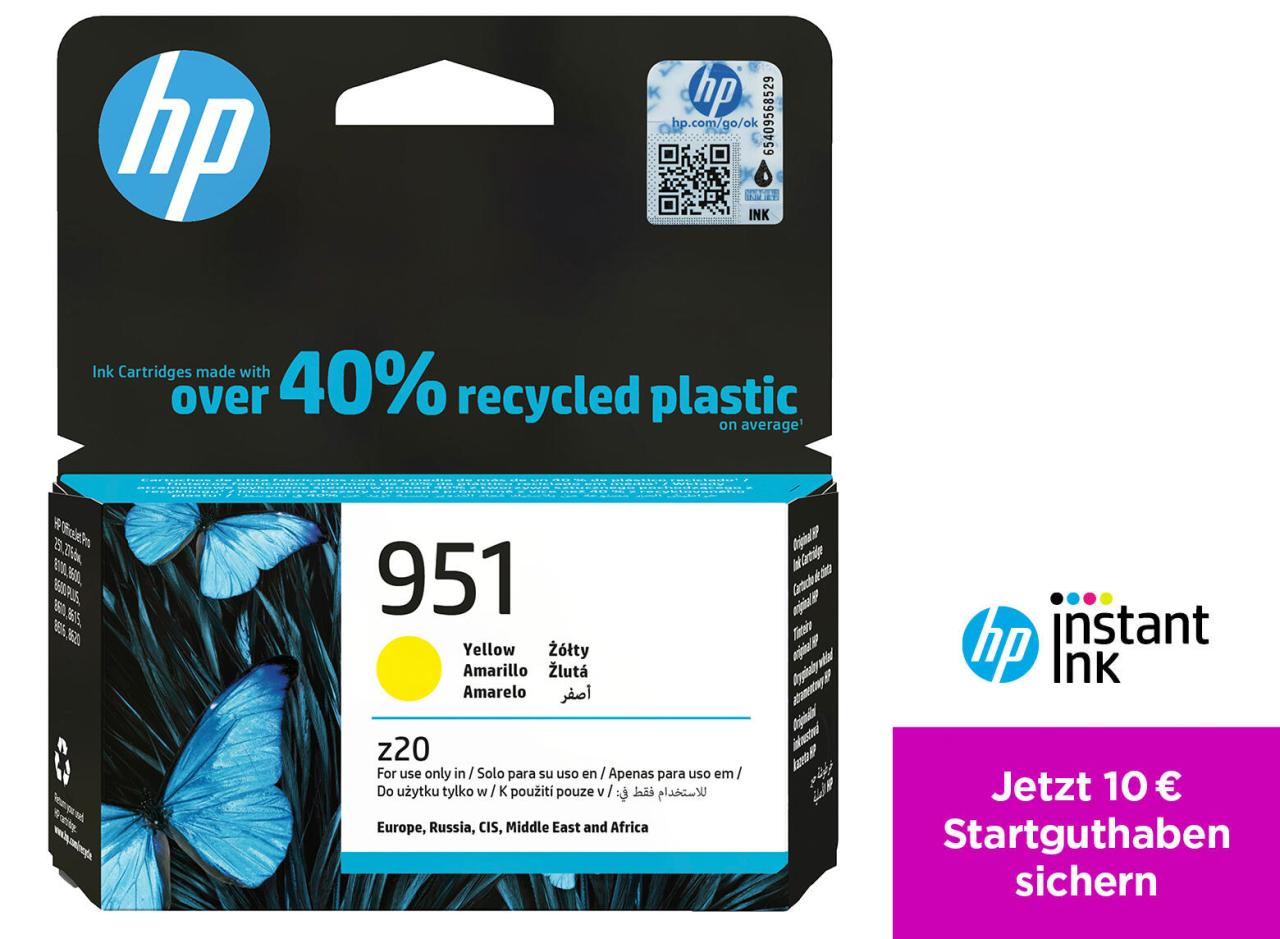 HP Original 951 Druckerpatrone - gelb (CN052AE) von HP Inc.