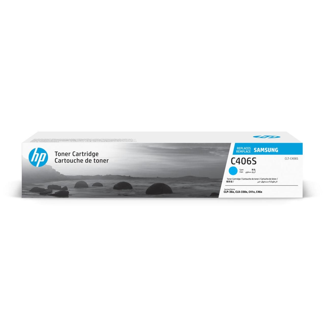 HP Original CLT-C406S Toner cyan 1.000 Seiten (CLT-C406S/ELS) für CLP-365/W, ... von HP Inc.