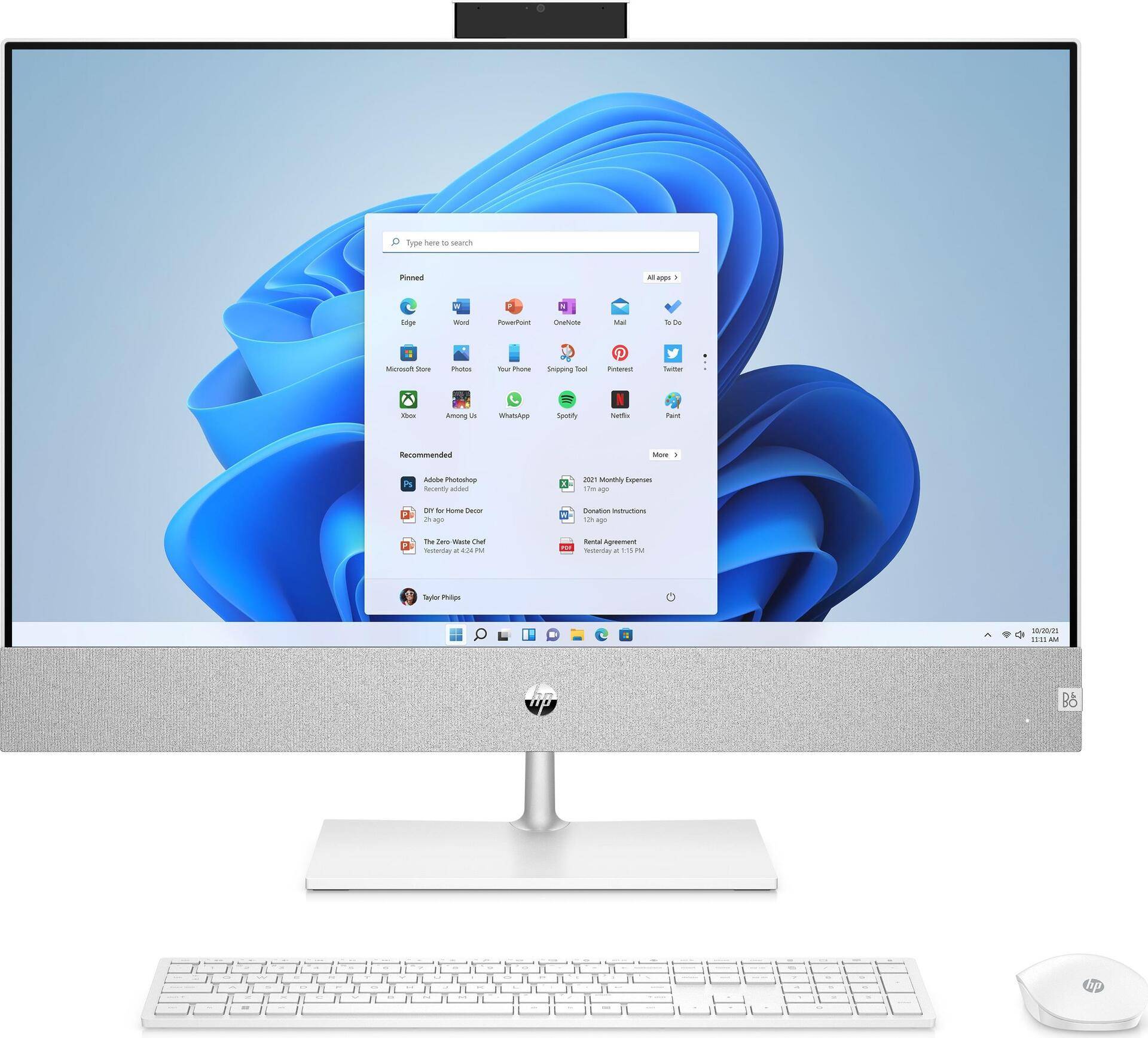 HP Pavilion 27-ca0100ng AMD Ryzen 5 5500U 68,6 cm (27) 2560 x 1440 Pixel All-in-One-PC 16 GB DDR4-SDRAM 512 GB SSD Wi-Fi 6 (802.11ax) (9U7R2EA#ABD) von HP Inc