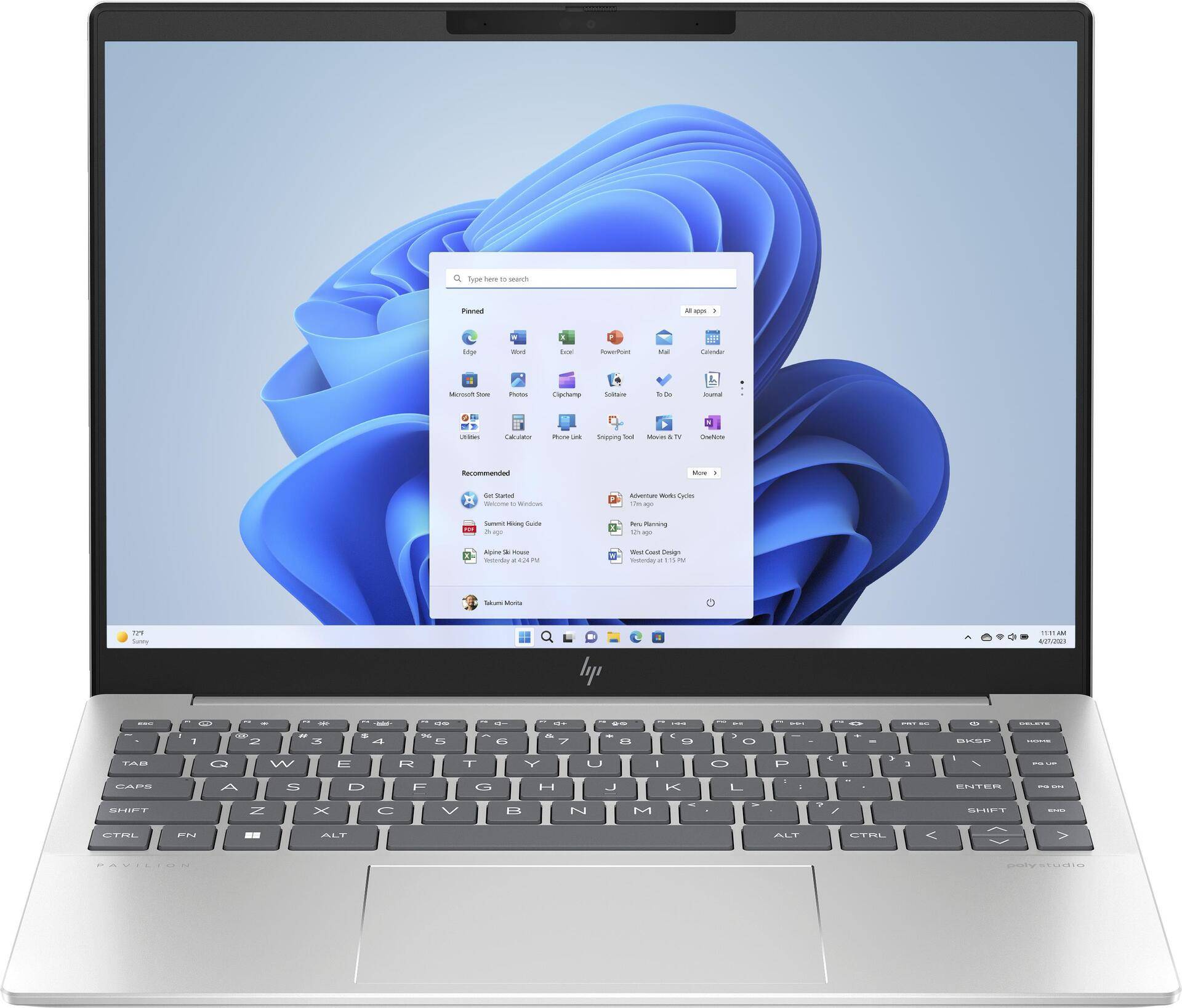 HP Pavilion Plus 14-ew1175ng Intel Core Ultra 7 155H Laptop 35,6 cm (14) 2.8K 32 GB LPDDR5x-SDRAM 1 TB SSD Wi-Fi 6E (802.11ax) Windows 11 Home Silber (9Z327EA#ABD) von HP Inc