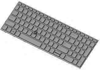 HP Pointstick - Ersatztastatur Notebook - mit Touchpad - hinterleuchtet - Deutschland - für ZBook 15 G6 Mobile Workstation, 17 G5 Mobile Workstation (L28407-041) von HP Inc