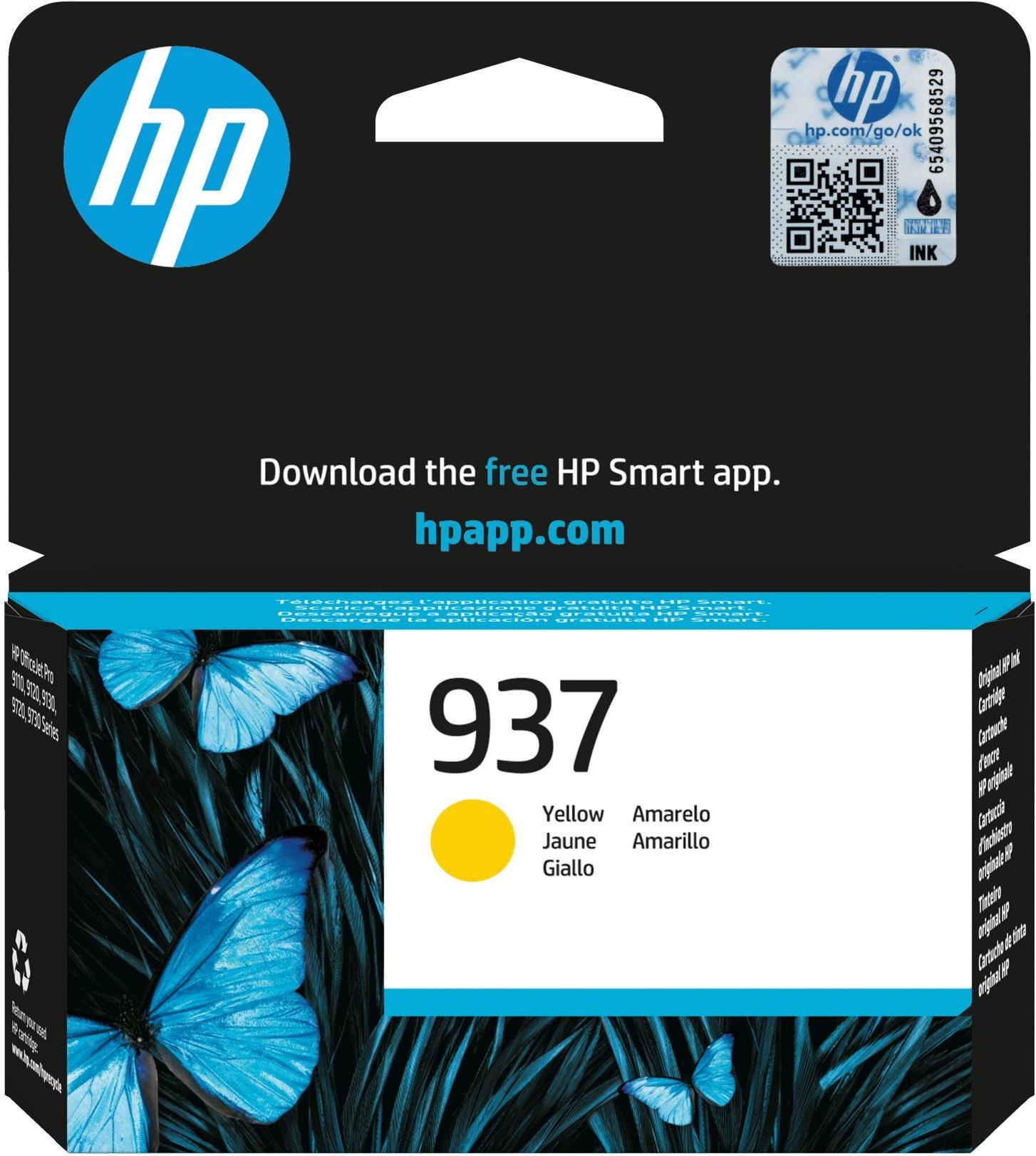 HP Tinte gelb 800 S. No.937 ca. 800 Seiten, OJ 9110/9120/9130 (4S6W4NE#CE1) von HP Inc