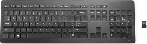 HP Wireless Premium Keyboard - Tastatur - drahtlos - 2.4 GHz - Deutschland - anodized aluminum trimmed von HP Inc