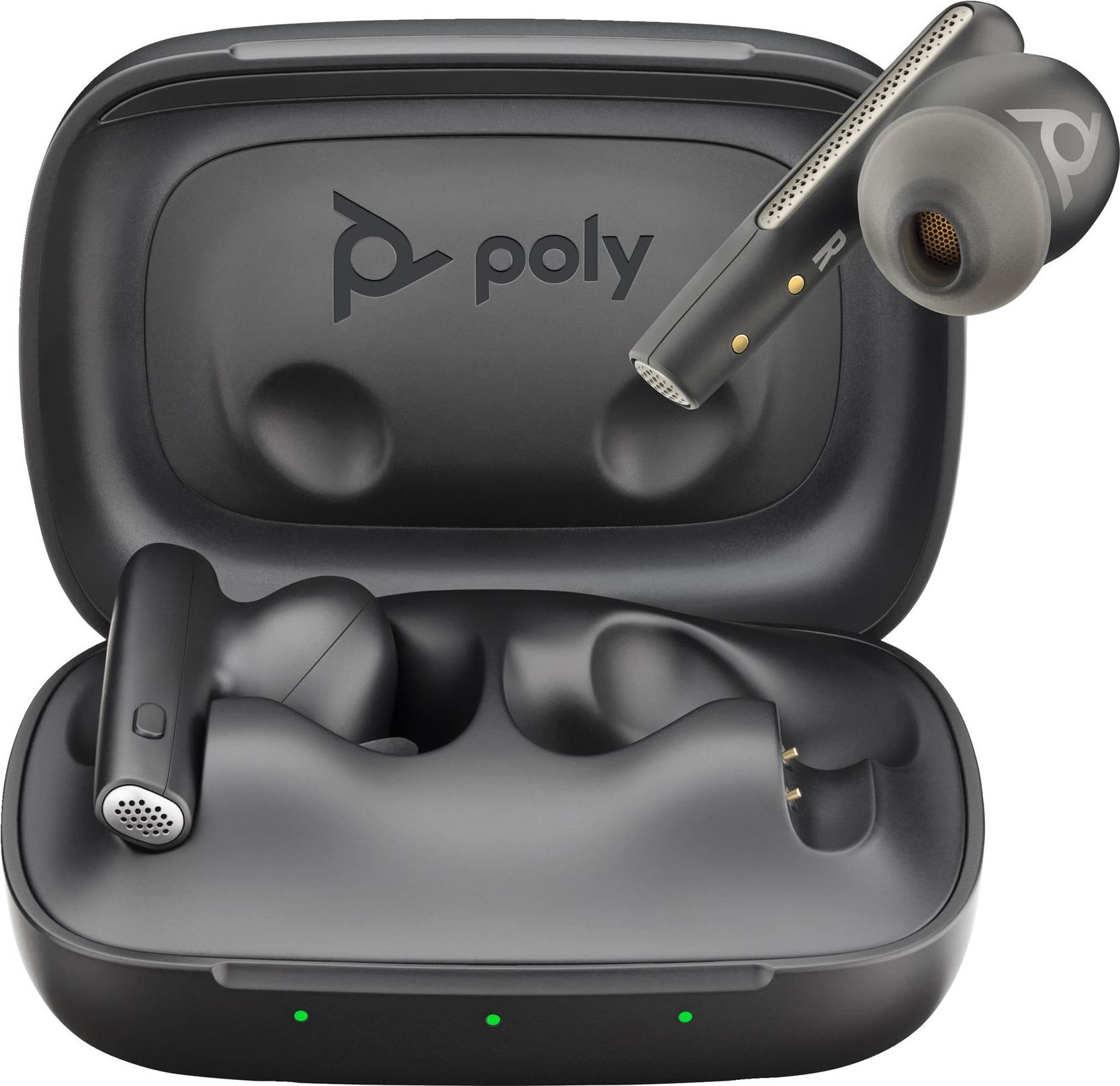Poly Voyager Free 60 UC - True Wireless-Kopfhörer mit Mikrofon - im Ohr - Bluetooth - aktive Rauschunterdrückung - Adapter USB-C via Bluetooth - Carbon Black (7Y8M0AA) von HP Inc