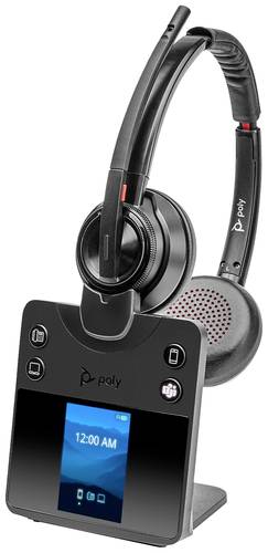 HP Poly Savi 8420 Office Computer On Ear Headset DECT, Bluetooth® Stereo Schwarz Noise Cancelling L von HP Poly