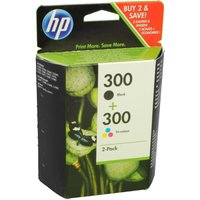 2 HP Tinten CN637EE  300  schwarz + 3-farbig von HP
