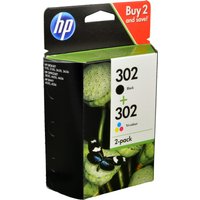 2 HP Tinten X4D37AE  302  1 x BK + Color von HP