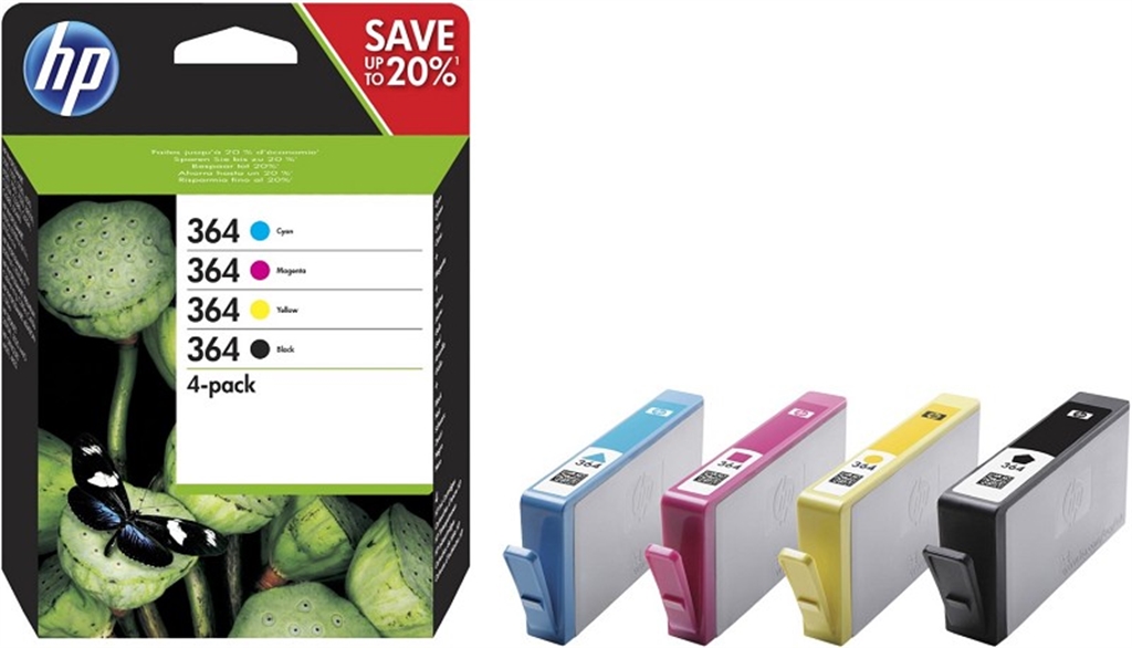 HP 364 Ink Cart CMYK Combo 4-Pack (4-farbig) HP 364 Ink Cart CMYK Combo 4-Pack (4-farbig) von HP
