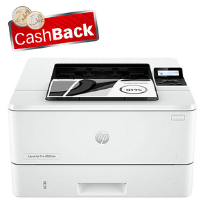 AKTION: HP LaserJet Pro 4002dw Laserdrucker weiß, HP Instant Ink-fähig mit CashBack von HP