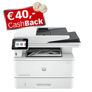 AKTION: HP LaserJet Pro MFP 4102fdw 4 in 1 Laser-Multifunktionsdrucker weiß, HP Instant Ink-fähig mit CashBack von HP