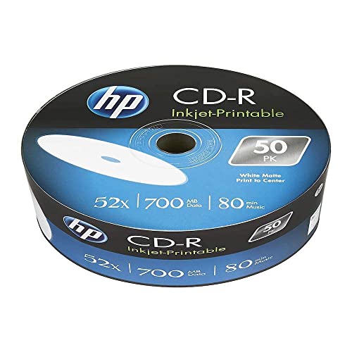 CD-R HP 700MB (80min) 52x Inkjet Printable 50-spindl Bulk von HP