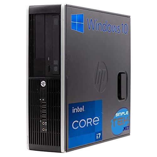 Desktop-Computer HP Compaq 8300 SFF i7 3770 bis zu 3,9 GHz serieller Anschluss RS232 Windows 10 Pro PC fester Business Work (ohne WLAN-Antenne, 4 GB RAM SSD 240 GB) (überholt) von HP