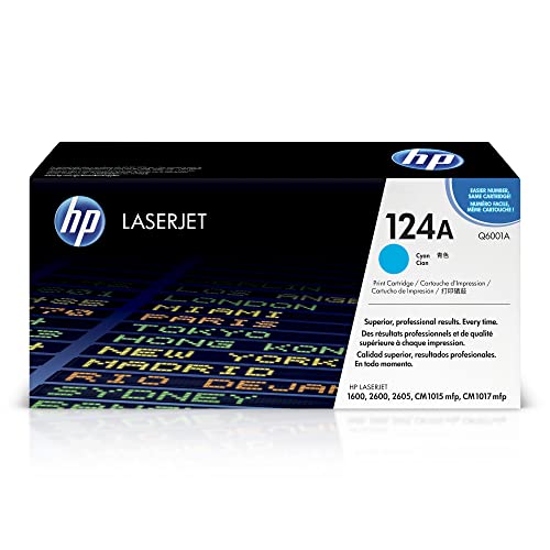 HP 124A (Q6001A) Blau Original Toner für HP Color Laserjet 2600, 2605, 1600, CM1016, CM1017 von HP