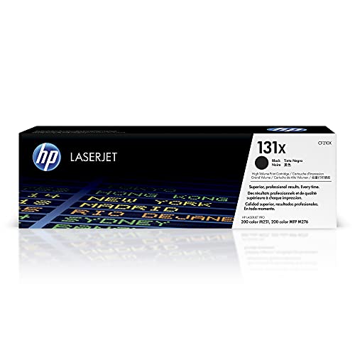 HP 131X (CF210X) Schwarz Original Toner mit hoher Reichweite für HP LaserJet Pro 200 Color M251, MFP M276, XL von HP