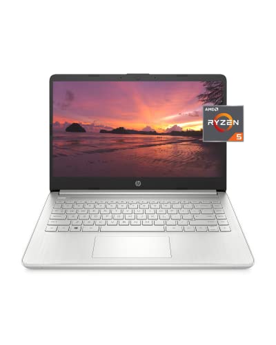 HP 14 Laptop, AMD Ryzen 5 5500U, 8 GB RAM, 256 GB SSD Speicher, 14 Zoll Full HD Display, Windows 11 Home, dünn & tragbar, Micro-Edge & Anti-Glare Bildschirm, Lange Akkulaufzeit (14-fq1025nr, 2021) von HP