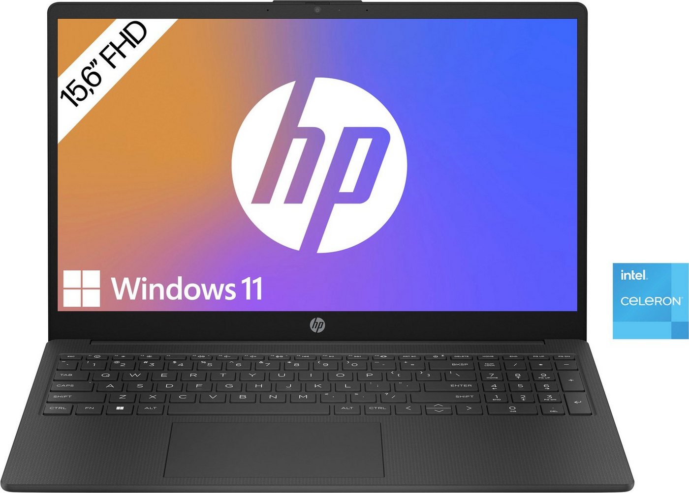 HP 15-fd0215ng Notebook (39,6 cm/15,6 Zoll, Intel Celeron N100, UHD Graphics, 128 GB SSD) von HP