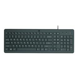 HP 150 kabelgebundene Tastatur, 12 Tastenkombinationen mit Fn-Taste, Zifferntastatur, schwarz, 664R5AA von HP