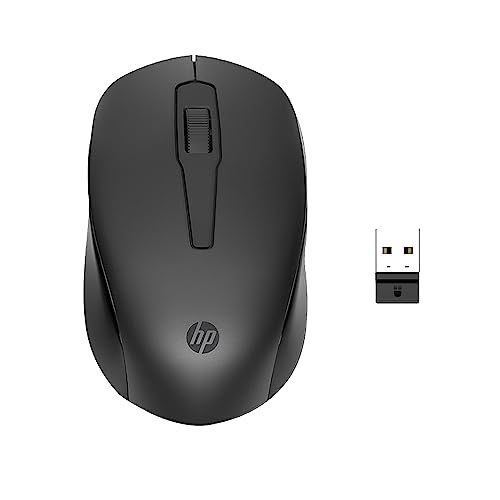 HP 150 kabellose Maus, 1.600 DPI, Linkshänder, Rechtshänder, USB-A Dongle, Schwarz único von HP