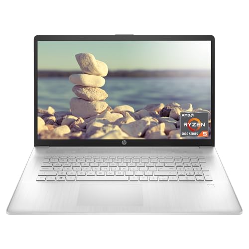 HP 17 Laptop, 17,3 Zoll FHD-Bildschirm, AMD Ryzen 5 5500U, 16GB SSD, 2TB SSD, Webcam, HDMI, Fingerabdruckleser, WLAN, Windows 11 Home, Silber von HP
