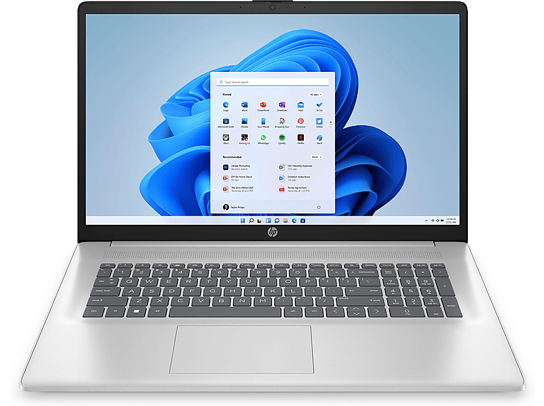 HP 17-cp2334ng, Notebook, mit 17,3 Zoll Display, AMD Ryzen™ 3,7320U Prozessor, 8 GB RAM, 512 SSD, Radeon™ Onboard Graphics, Natural Silver, Windows 11 Home (64 Bit) von HP