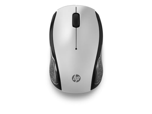 HP 200 (2HU84AA) kabellose Maus (1.000 dpi, 3 Tasten, Scrollrad, USB dongle) schwarz / silber von HP