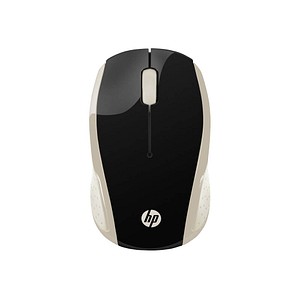 HP 200 Maus kabellos schwarz, gold von HP