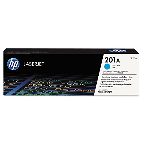 HP 201A (CF401A) Cyan Original Toner für HP Color Laserjet Pro M252, M274n, M277, Blau von HP