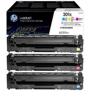 HP 201X (CF253XM) cyan, magenta, gelb Tonerkartuschen, 3er-Set von HP