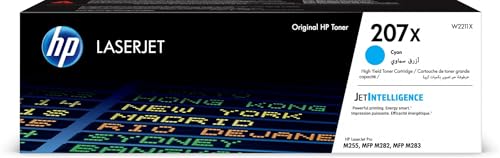 HP 207X (W2211X) Cyan Original Toner mit hoher Reichweite für HP Color LaserJet Pro M283 / M282 / M255 von HP