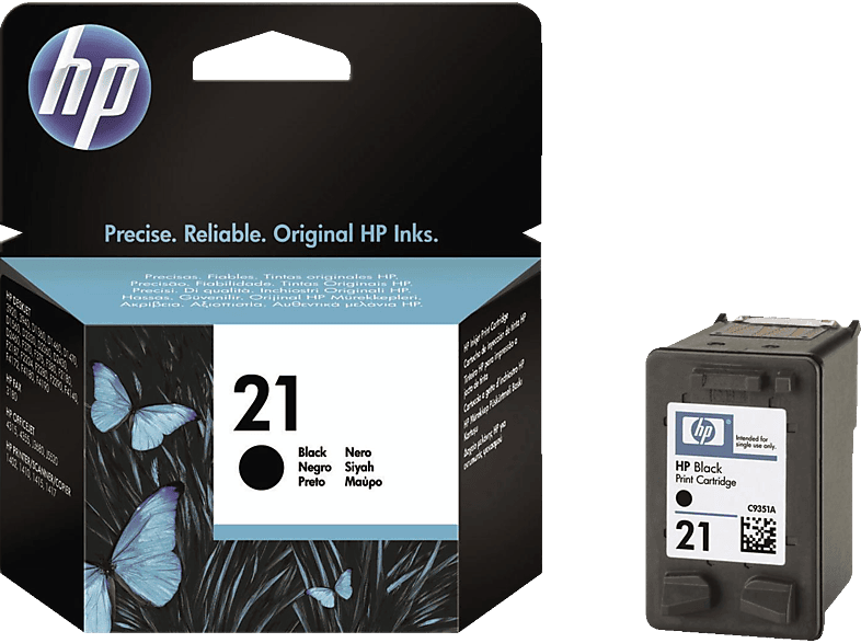 HP 21 Tintenpatrone Schwarz (C9351AE) von HP