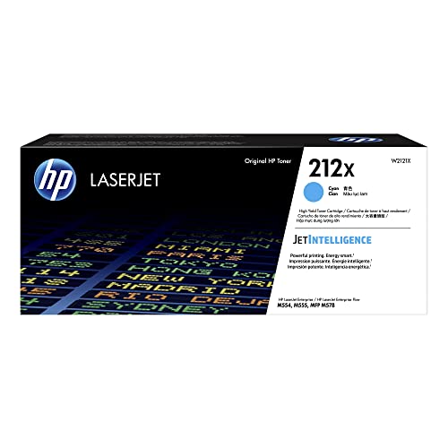 HP 212X (W2121X) Cyan Original Toner mit hoher Reichweite für HP Color LaserJet Enterprise M554, M555, M578, XL von HP