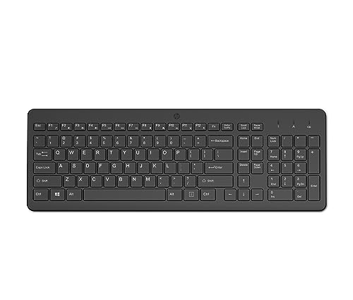 HP 220 kabellose Tastatur, Verbindung mit Mehreren Geräten, QWERTY, italienisches Layout, Emoji, Autonomie bis zu 16 Monate, kompatibel mit Windows 10 und 11, schwarz von HP