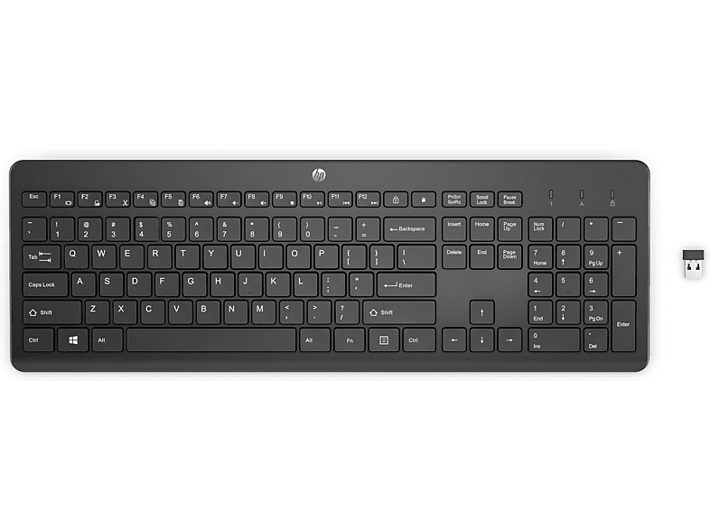 HP 230, Tastatur, Rubberdome, Sonstiges, kabellos, Schwarz von HP