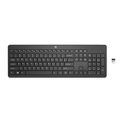 HP 230 (‎3L1E7AA) kabellose Tastatur (USB Dongle, QWERTZ-Layout) schwarz von HP