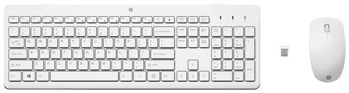 HP 230 Kabellos Tastatur, Maus-Set Deutsch, QWERTZ Weiß von HP
