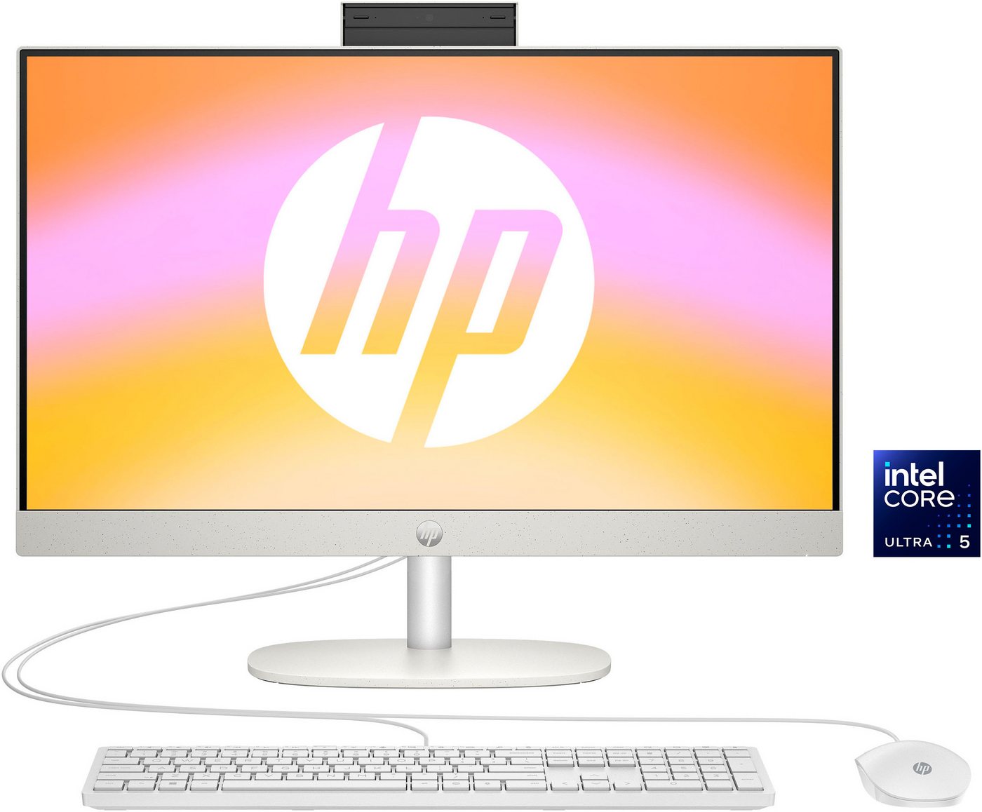 HP 24-cr1201ng All-in-One PC (23,8 Zoll, Intel Core Ultra 5 125U, Intel Internal Graphics, 16 GB RAM, 512 GB SSD) von HP