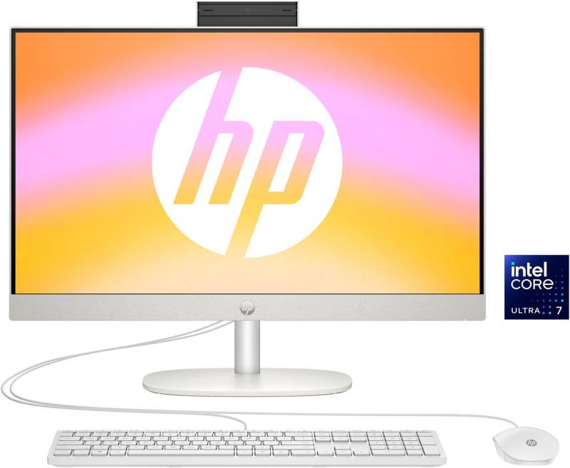 HP 24-cr1202ng All-in-One PC (23,8 Zoll, Intel Core Ultra 7 155U, 4-core ARC Graphics, 16 GB RAM, 512 GB SSD, Luftkühlung) von HP