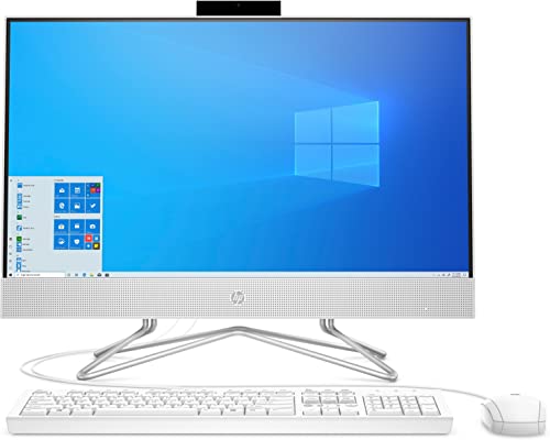 HP 24-df1001ss 23,8-Zoll-All-in-One-PC, mit Kamera, QWERTY-Tastatur und kabelloser Maus — (Intel Core i5-1135G7, 16 GB DDR4-SDRAM, 512 GB SSD, Windows 11 Home), weiß von HP