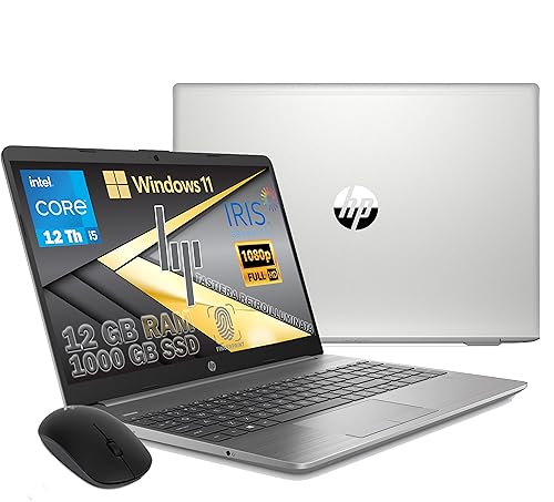 HP 250 G9, PC Laptop Laptop Laptop Notebook Silber, i5-1235U, RAM 12 GB DDR4, SSD M2 1000 GB, Display 15,6 Zoll FHD, Win 11 Pro, Hintergrundbeleuchtung, Fingerprint, WiFi-Maus gratis von HP