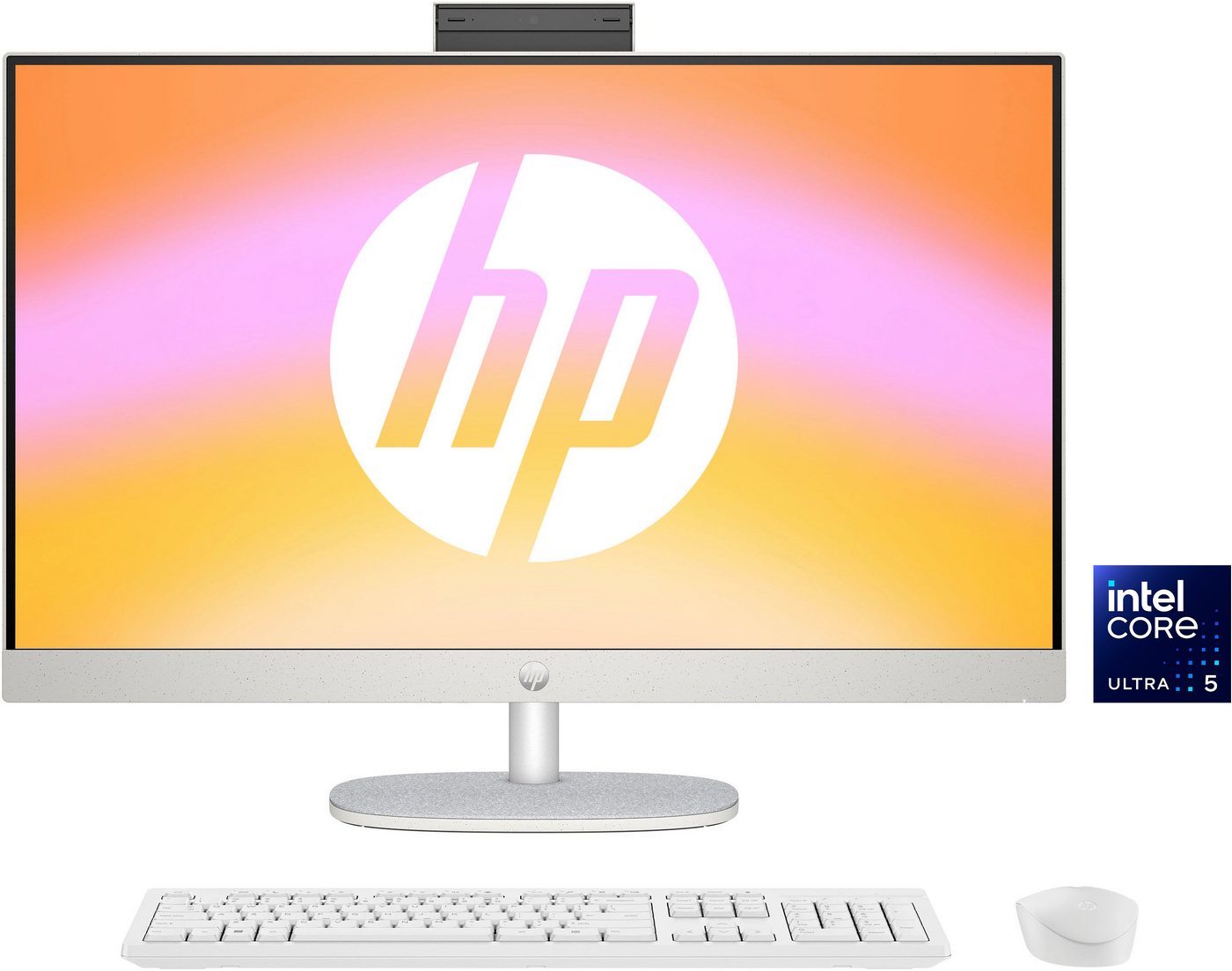 HP 27-cr1200ng All-in-One PC (27 Zoll, Intel Core Ultra 5 125U, Intel Internal Graphics, 16 GB RAM, 512 GB SSD) von HP